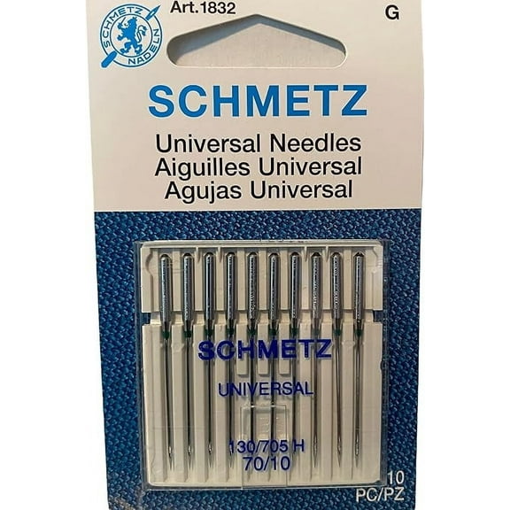 Teamwork SCHMETZ Universal (130/705 H) Household Sewing Machine Needles - Carded - Size 70/10-10 Pack