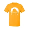 thumbnail image 2 of Wild Bobby, Office Dwight Glasses Face Silhouette Funny Schrute, Pop Culture, Men Graphic Tee, Gold, XX-Large, 2 of 4