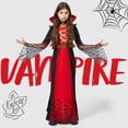 thumbnail image 3 of Joyfy Royal Vampire Costume for Girls, Halloween Gothic Victorian Vampiress Queen Costume for Fancy Party Dress up Cosplay, 3 of 8