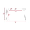 thumbnail image 3 of Industrial-Style Mahogany Desk | Used for Writing and Storage | Glass Surface and Hairpin Legs | Overcomes Desktop Damage, 3 of 4
