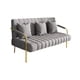 thumbnail image 1 of Sofá moderno, sofá cama futón, sofá de asiento ancho y suave, sofá de 3 plazas con patas de metal para oficina, habitación de invitados, salón, Gris, 1 of 9