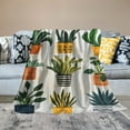 thumbnail image 2 of Autua Potted Plant Branches Flannel Blanket - Lightweight Soft Cozy Unique Gifts Blankets for Botanical Lovers,Kids,Adult,Women,Modern Minimalist Throw,Home Room Modern Decor  40x50in, 2 of 6