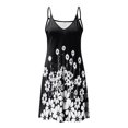 thumbnail image 4 of ICHUANYI Clearance Fashion Women Dresses Summer Printing Casual V-Neck Sleeveless Vacation Mini Dress(White, S) ICHUANYI WER2023081010627, 4 of 4