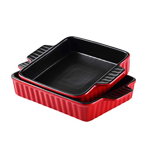 Bruntmor Set Of 2 Rectangular Bakeware Set Ceramic Baking Pan Lasagna