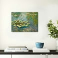 thumbnail image 2 of Acheng Monet Water Lilies Art, Claude Monet Landscape Print - Vintage French Country Wall Art, Green Coastal Decor, Summer Impressionist Flower Art 16x12inch, 2 of 6