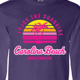 thumbnail image 4 of Inktastic Summer Enjoy the Sunshine Carolina Beach North Carolina Pink Long Sleeve T-Shirt, 4 of 5