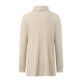 thumbnail image 6 of Ediodpoh Women's Half Turtleneck Long Sleeved Loose Split Pocket Sweater Top Womens Sweaters Beige M, 6 of 8