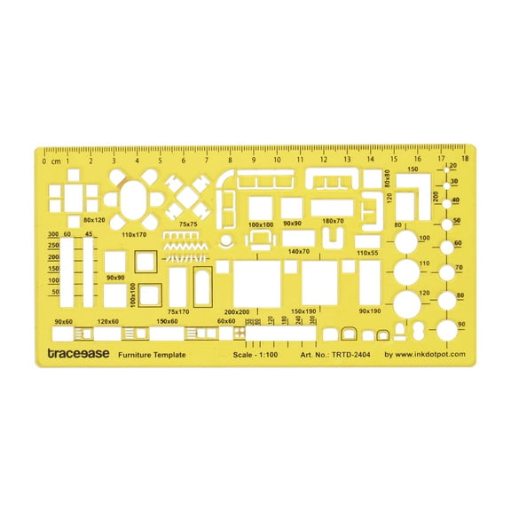 Traceease House Interior Plan Design & Furniture Templates for Kitchen/Bed/Bath,Drafting Tools-Furniture Stencils