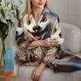 thumbnail image 6 of Picia Blue Sky Cute Wolf Pattern Women’s Long-Sleeve Sleepwear Set - Soft 2-Piece Loungewear with Pockets, Comfy PJs for Relaxing Nights-X-Large, 6 of 7