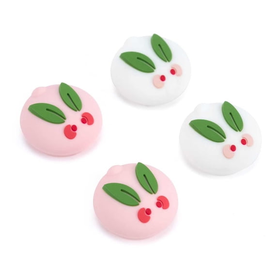GeekShare Thumb Grip Caps Soft Silicone Joystick Cover for Switch 1/OLED/Lite Sets 4PCS Rabbit
