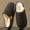 Black, variant on Fuzzy Men's House Slippers Memory Foam Non Slip Comfort Soft Warm Plush Male Winter Slipper