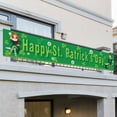 thumbnail image 3 of Japceit St Patricks Day Decoration, Large Happy St. Patrick'S Day Banner, Shamrock Clovers Sign Irish Party Hanging Supplies Decor with Brass Grommet for Outdoor, Indoor, Yard, Garden, Luck Holiday, 3 of 5