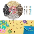 thumbnail image 1 of 500 sujetadores de papel, alfileres para manualidades, chinchetas, clavijas metálicas hechas a mano, broches para scrapbooking y creación de tarjetas., 1 of 8