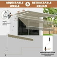 thumbnail image 3 of MEETWARM 8.2'x 6.5' Patio Awning Retractable Awning Cover for Sunshade Shelter, Outdoor Patio Canopy with Manual Crank Handle/Water-Resistant 280g/m² Polyester for Patio, Yard, Balcony, Beige, 3 of 7