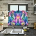 thumbnail image 4 of Yayeee Kitchen Curtains Light Filtering 27"x24" Rod Pocket Short Cafe Window Panel, Colorful Starfish, 4 of 7