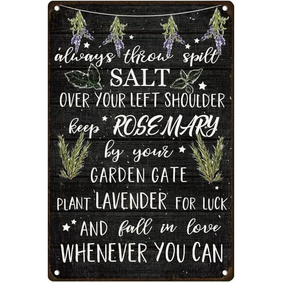 Practical Magic Quote Vintage Metal Tin Sign Witch Poster for Garden Home Kitchen Wall Decor 7.9 x 11.9 Inch