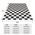 thumbnail image 5 of Bingfone Black And White Checkerboard Print Flannel Fleece Blanket Throw Blanket For Bed,Sofa,Couch,Travel,Camping(50"X40"), 5 of 9