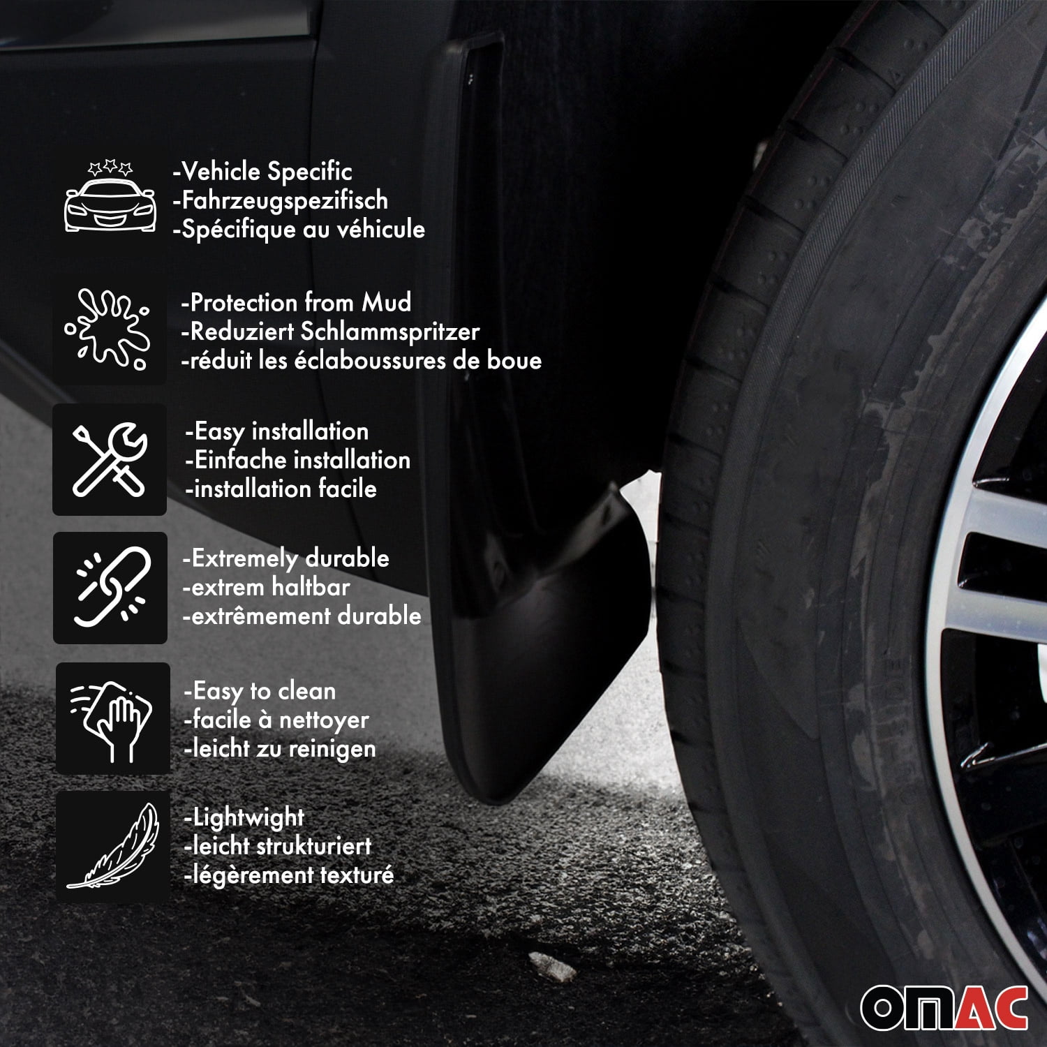 2019-2026 Toyota Corolla Sedan Mud Guards Splash Mud Flaps