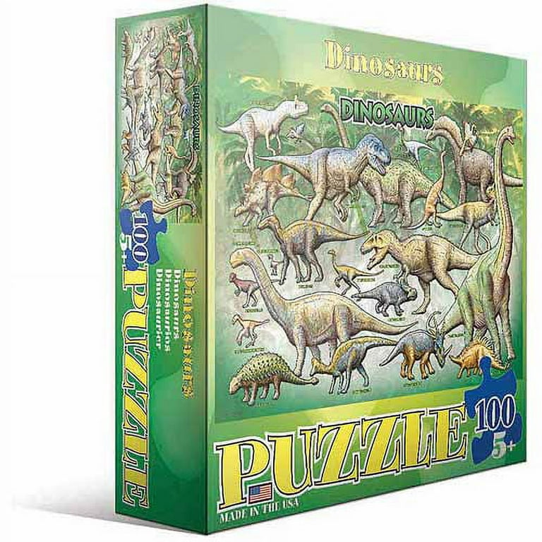 Puzzle, Eurekakids, Phosphorescent Dinosaurs, 100 pieces ᐉ