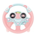 thumbnail image 4 of Volante de Juguete para Niños para El Asiento Trasero Del Coche, Regalo de Cumpleaños, Juguete de Simulación de Conducción con Coordinación Mano-ojo, Rosa, 4 of 8