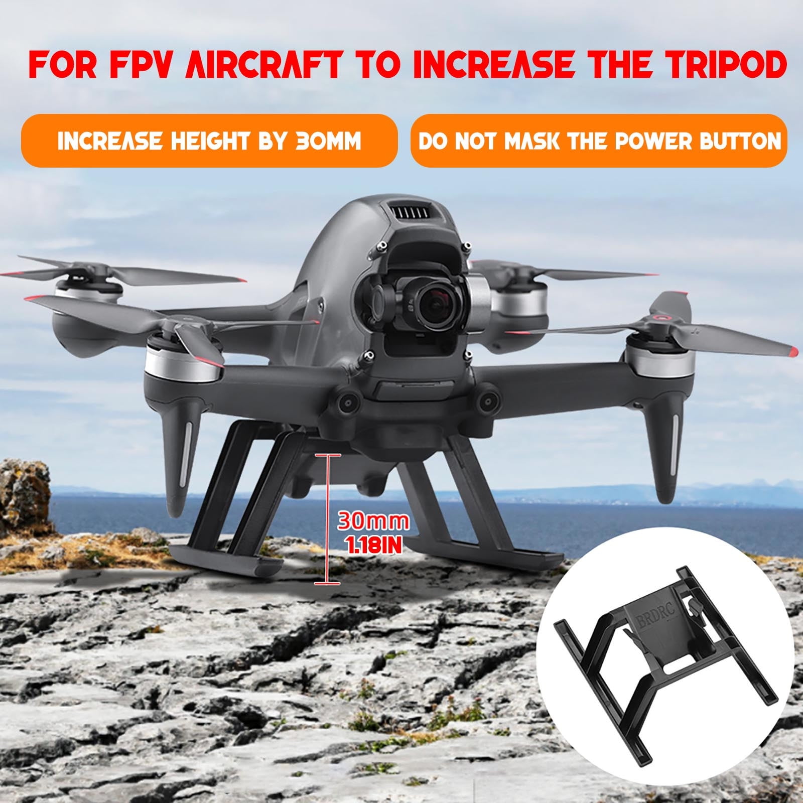 Increase Tripod Heightened Landing Gear For DJI Fpv COMBO Drone Accessories 