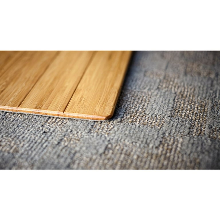 Anji Mountain Bamboo Roll-Up Chairmat, 55 x 57 / Dark Cherry