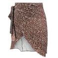 thumbnail image 2 of Ladies Point Skirt High Waist Tight-Fitting Wave Tie Side Slit Skirt, 2 of 7