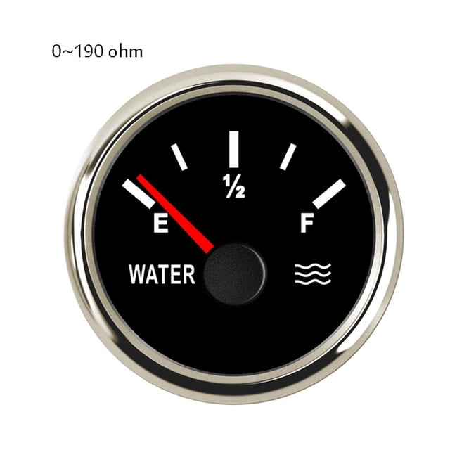 52mm Water Level Gauge Pointer for Car Truck Boat 12-24v Marine Water Level Meter 7 Colors Display Backlight ,Wide Applicability