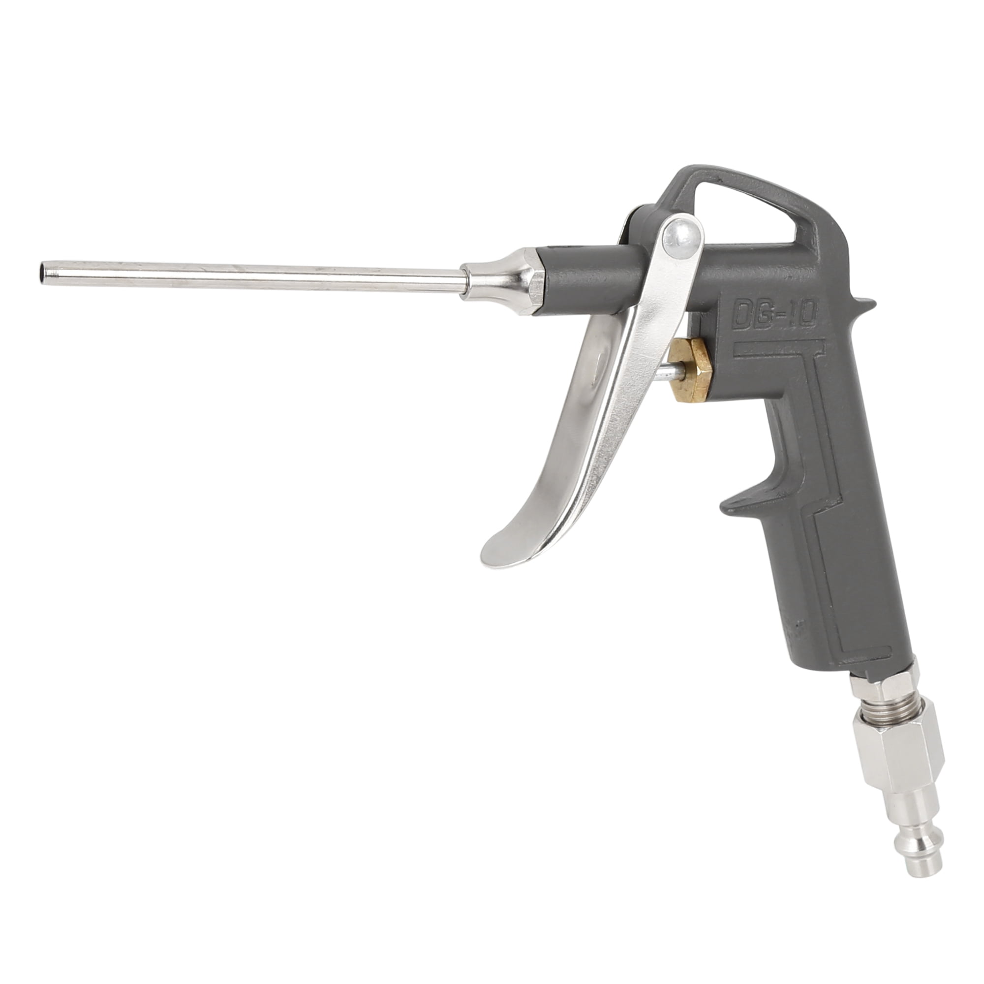 Gray Metal Handle Straight Nozzle Air Duster Blow Gun Cleaner 
