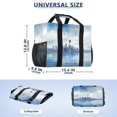 thumbnail image 3 of Seattle Skyline and Cloud Reusable Grocery Bags with Handle Side Pocket Waterproof Shopping Portable Tote, 3 of 8