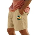 thumbnail image 1 of Pantalones Cortos para Hombre Cintura Elástica con Bolsillos Color Sólido Casual Cordón Suelto Pantalones Cortos de Ejercicio, 1 of 4