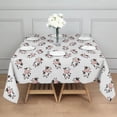 thumbnail image 3 of White Cow Happy Cow Pattern Square Tablecloth,Waterproof Square Table Cover,Wipeable Spillproof Washable Table Cover for Home Kitchen Party Decor 60"x60"(152x152cm), 3 of 6