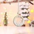 thumbnail image 1 of Puntoco Colgante de árbol de Navidad, colgante de copo de nieve blanco, colgante de círculo festivo blanco, decoración de copo de nieve para ventana, 1 of 6