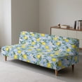 thumbnail image 4 of SCRAWLGOD Lemon Floral Print Armless Couch Cover Stretch Anti Slip Sofa Covers for 3 Cushion Couch Washable Anti Scratch Sofa Slipcovers for Pets, 4 of 9