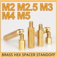 thumbnail image 3 of M2 M2.5 M3 M4 M5 Hex Brass Male Female Standoff Board Rack Stud Hexagon Threaded Pillar PCB Column Motherboard Spacer Bolt Screw, 3 of 4