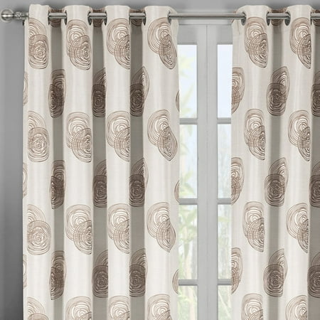 Lafayetee Brown Top Grommet Jacquard Window Curtain Panel Set Of 2 Lafayetee Brown Top Grommet Jacquard Window Curtain Panel Set Of 2 Panels 108x120