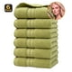 thumbnail image 1 of Juego de 6 toallas, suaves, altamente absorbentes, 400GSM, para baño, gimnasio, ducha, hotel, spa, algodón liso, juego de 6, A, 1 of 9