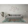 thumbnail image 3 of Ahgly Company Indoor Round Persian Light Blue Traditional Area Rugs, 3' Round, 3 of 4