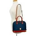 thumbnail image 5 of Dooney & Bourke Handbag, Pebble Grain Zip Zip Satchel One Size Midnight Blue, 5 of 5