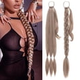 thumbnail image 3 of SEGO Real Long Braided Ponytail Hair Extensions as Human Straight Wrap Around Pony Tail Natural Soft Synthetic Hair Piece for Women, 3 of 9