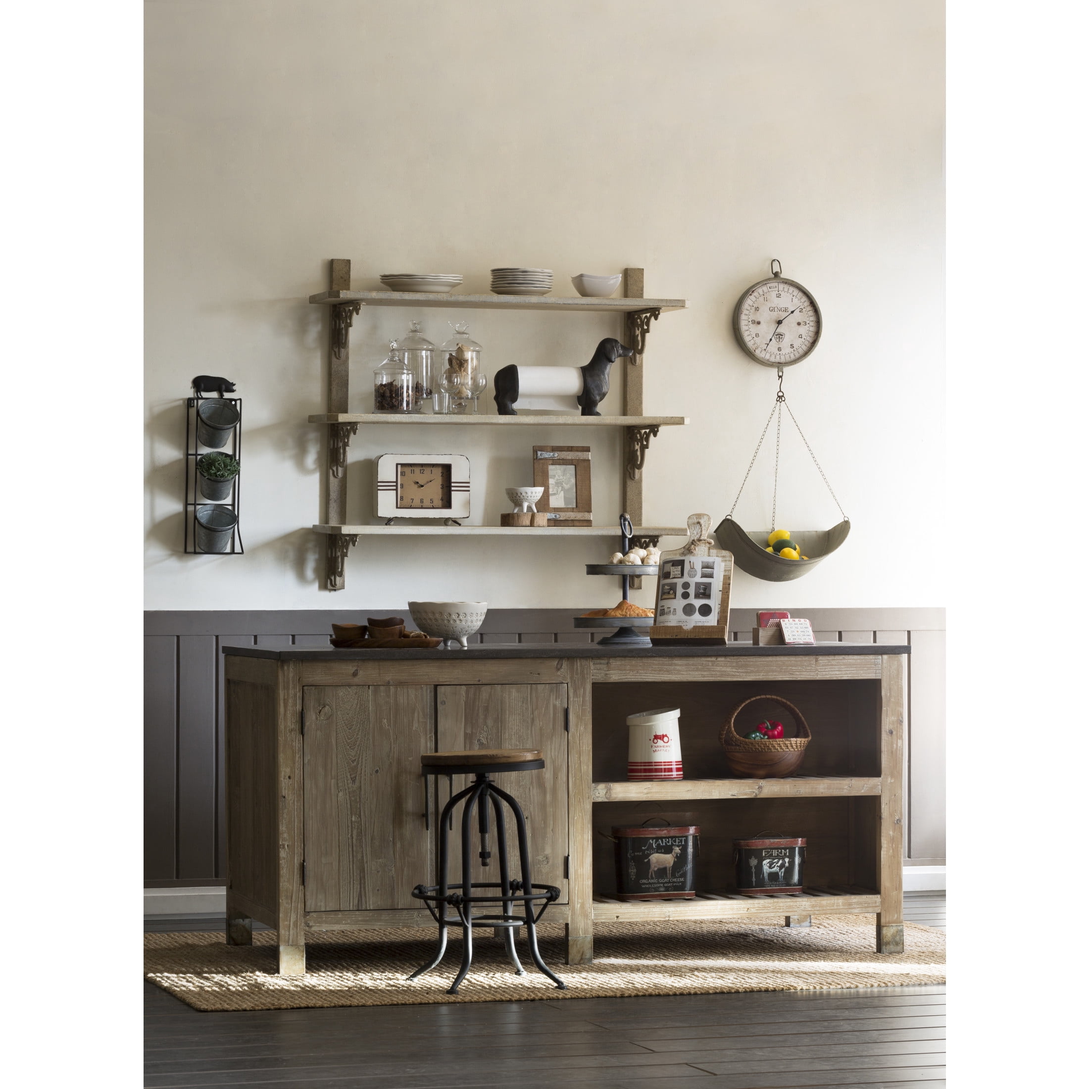 Creative Co-Op Decorative Metal 2-Tier Tray