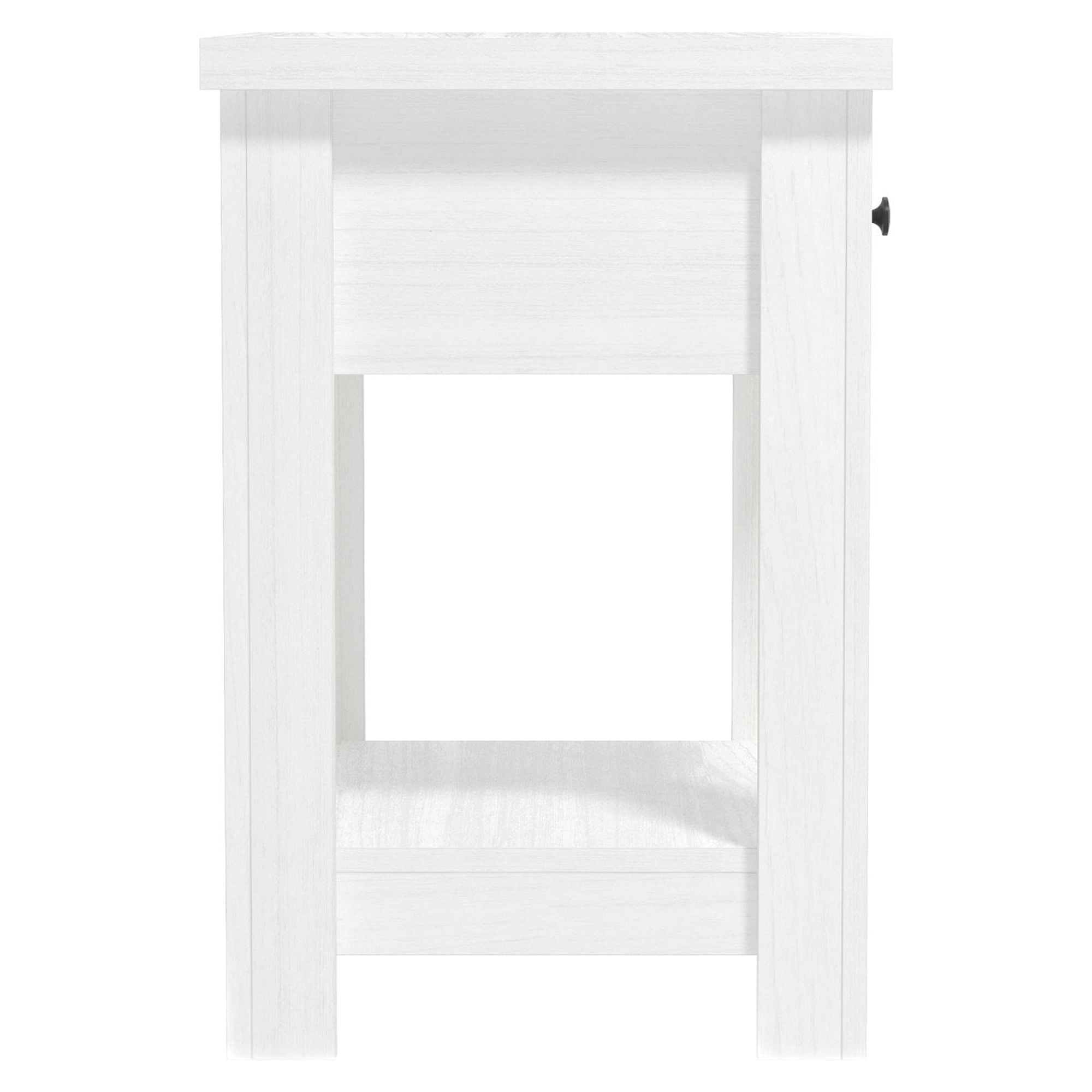 Hillsdale Addison Farmhouse 1 Drawer Nightstand, Set of 2, White