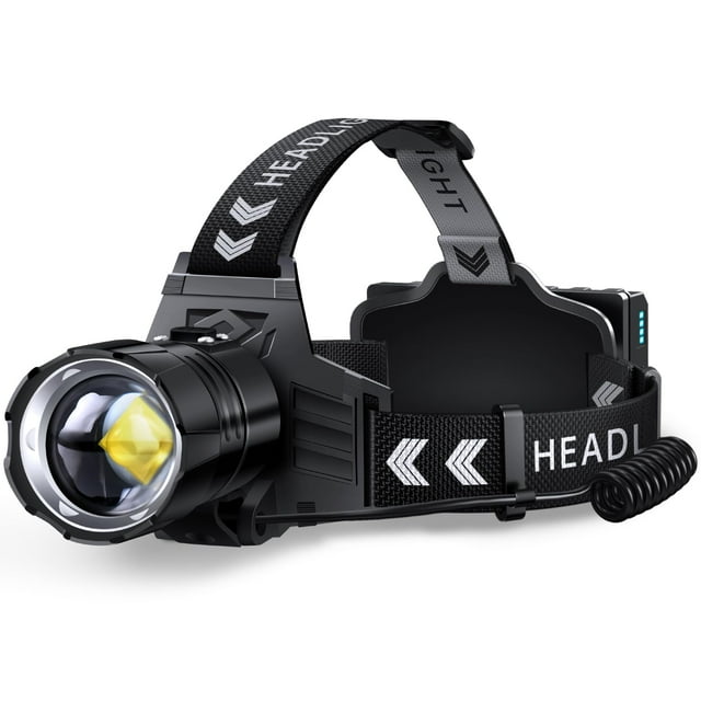 Linterna frontal FINICO LED recargable de 99000 lúmenes, 95 h, resistente al agua