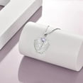 thumbnail image 2 of Angel Wings Necklace 925 Sterling Silver Guardian Angel Wings Pendant Necklace Birthstone Necklace for Women  Christmas Jewelry Gifts, 2 of 10