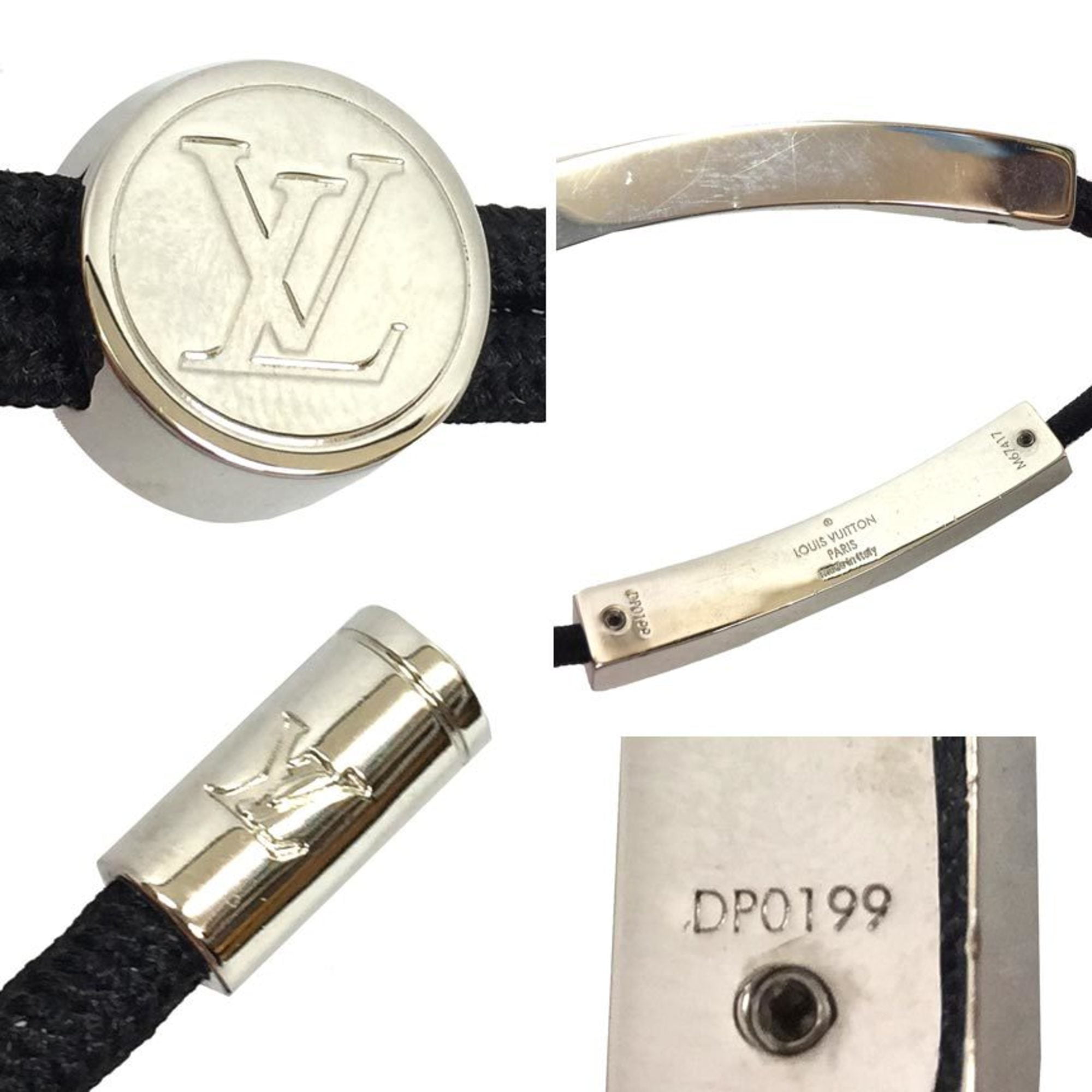 LOUIS VUITTON Bracelet Silver Space LV M67417 DP1210 Excellent ++