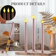 thumbnail image 2 of HSHDLDF 24 Packs Flameless Taper Candles Battery Operated 11 Inch Long Candle Light LED Flameless Candlesticks Fake Candles Flickering Tapered Candles for Valentine's Day, Wedding(Rose Gold), 2 of 7