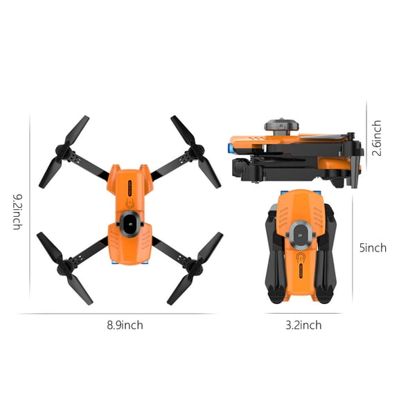 ESULOMP Foldable Drone with Dual 1080P WiFi Camera for Adults and Kids; Gesture Control RC Quadcopter with Batteries