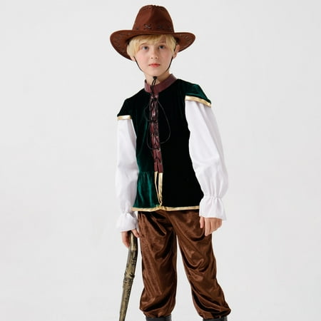 

ATOGUTA Kids Middle Ages Pirate Role Playing Long Sleeve Collar Set Middle Ages Pirate Role Playing Long Sleeve Collar Set for Children Multicolor Size 4T-10