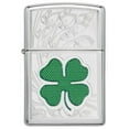 thumbnail image 4 of Zippo Clover Design High Polish Chrome Pocket Lighter, 4 of 6