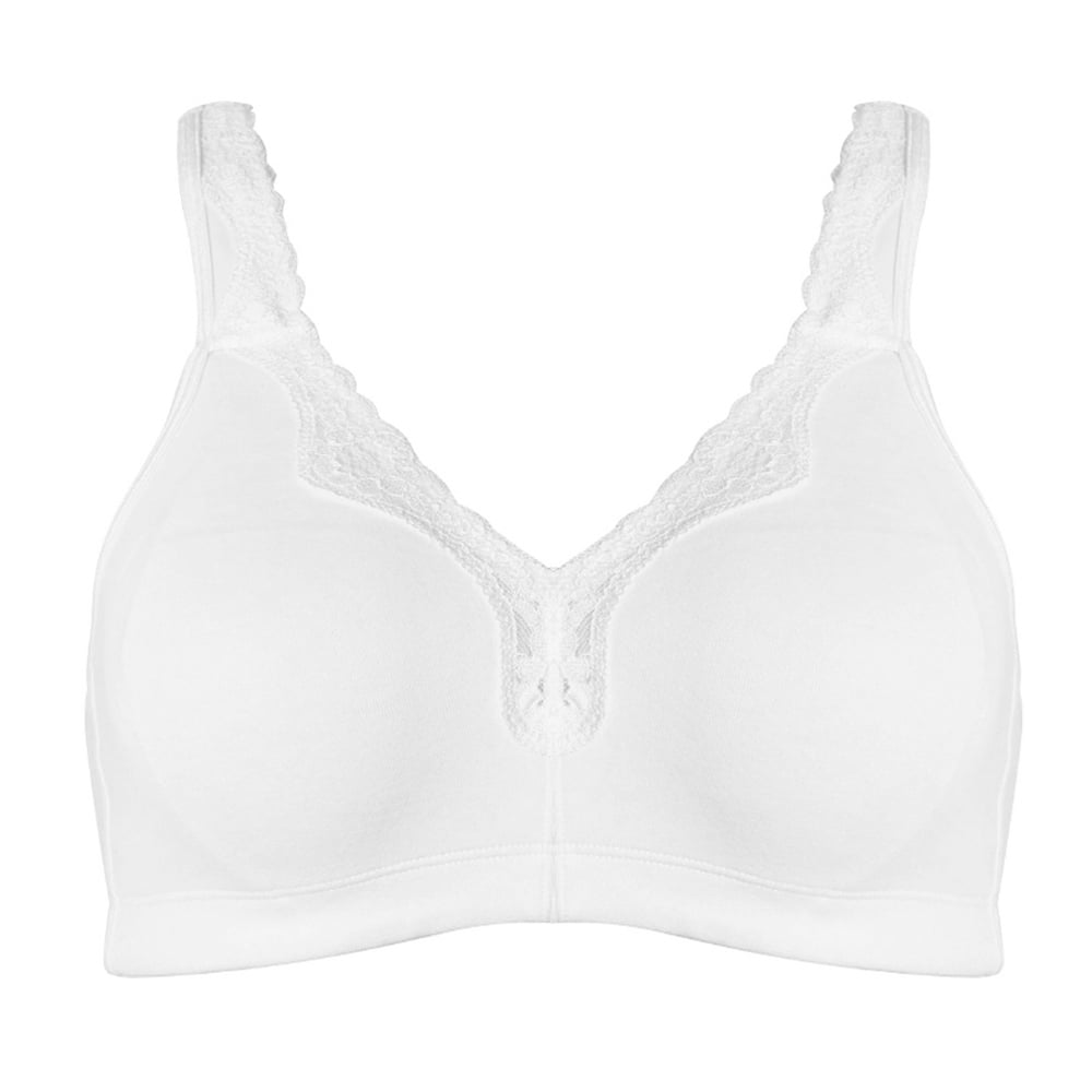Envie Women's Lace Molded Cotton Bra, Non-Padded, Wirefree Ladies